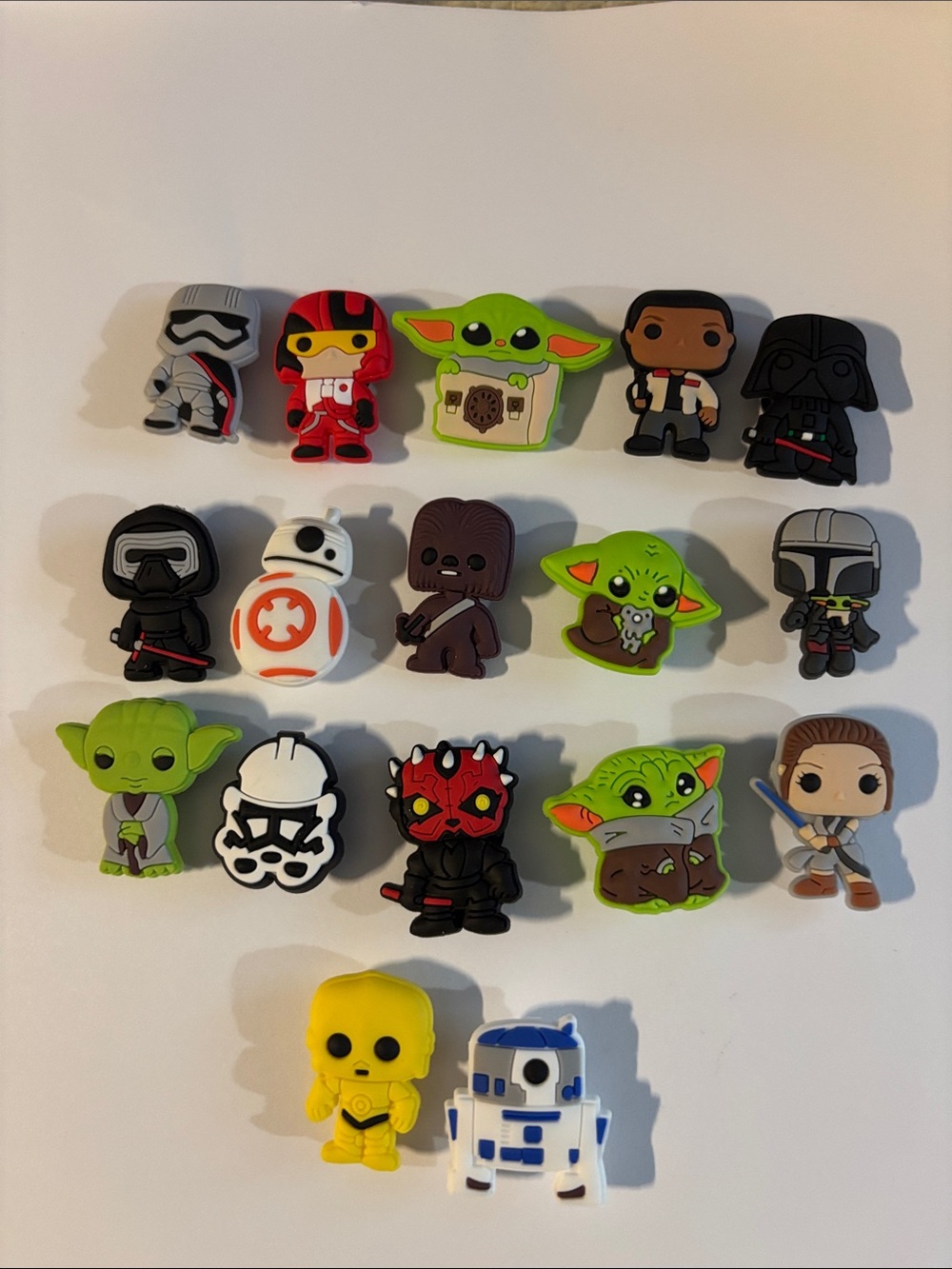 Star Wars inspired shoe charms for Crocs 17 Pcs. Also fit clogs/ wristbands